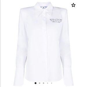 OFF WHITE Poplin Embroidered Dress Shirt